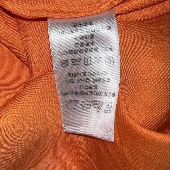 Naked Zebra Orange Blouse Short Sleeve Size S - Picture 2 of 8